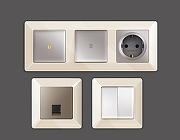 Рамка на 4 поста Ambrella Volt Line AF110304 цвет бежевый-2