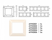 Рамка на 4 поста Ambrella Volt Line AF110304 цвет Бежевый-3