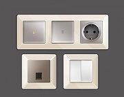 Рамка на 5 постов Ambrella Volt Line AF110305 цвет Бежевый-2