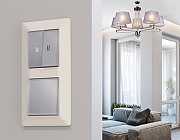 Рамка на 5 постов Ambrella Volt Line AF110335 цвет Бежевый-2