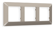 Рамка на 3 поста Ambrella Volt Line AF110363 цвет серо-бежевый