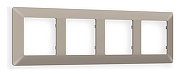 Рамка на 4 поста Ambrella Volt Line AF110364 цвет серо-бежевый