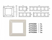 Рамка на 4 поста Ambrella Volt Line AF110364 цвет Бежевый, Серый-3