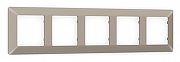 Рамка на 5 постов Ambrella Volt Line AF110365 цвет Бежевый, Серый
