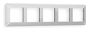 Рамка на 5 постов Ambrella Volt Line AF110405 цвет серебро