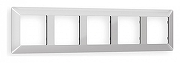 Рамка на 5 постов Ambrella Volt Line AF110405 цвет Серебро