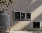 Рамка на 3 поста Ambrella Volt Line AF110503 цвет Сталь-2