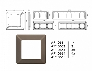 Рамка на 3 поста Ambrella Volt Line AF110633 цвет Бронза-4