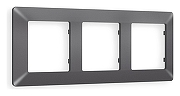 Рамка на 3 поста Ambrella Volt Line AF110653 цвет антрацит