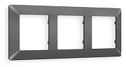 Рамка на 3 поста Ambrella Volt Line AF110653 цвет Антрацит