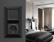 Рамка на 3 поста Ambrella Volt Line AF110703 цвет Черный-2