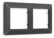 Рамка на 2 поста Ambrella Volt Line AF110802 цвет Графит