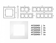 Рамка на 4 поста Ambrella Volt Techno AF220104 цвет Белый-3