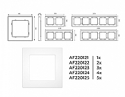 Рамка на 5 постов Ambrella Volt Techno AF220125 цвет Белый-3
