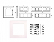 Рамка на 3 поста Ambrella Volt Techno AF220203 цвет Жемчужный, Белый-3
