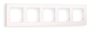 Рамка на 5 постов Ambrella Volt Techno AF220205 цвет жемчуг белый