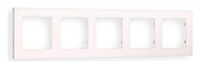 Рамка на 5 постов Ambrella Volt Techno AF220205 цвет Жемчужный, Белый