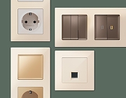 Рамка на 4 поста Ambrella Volt Techno AF220304 цвет бежевый-1