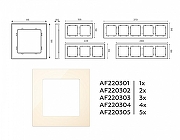 Рамка на 5 постов Ambrella Volt Techno AF220305 цвет Бежевый-3