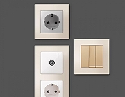 Рамка на 4 поста Ambrella Volt Techno AF220334 цвет Бежевый-1