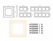 Рамка на 4 поста Ambrella Volt Techno AF220334 цвет Бежевый-3