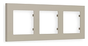 Рамка на 3 поста Ambrella Volt Techno AF220363 цвет серо-бежевый