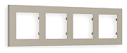 Рамка на 4 поста Ambrella Volt Techno AF220364 цвет серо-бежевый