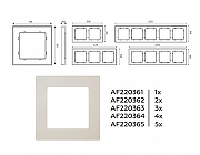 Рамка на 4 поста Ambrella Volt Techno AF220364 цвет Бежевый, Серый-3