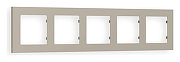 Рамка на 5 постов Ambrella Volt Techno AF220365 цвет серо-бежевый