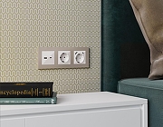 Рамка на 5 постов Ambrella Volt Techno AF220365 цвет Бежевый, Серый-2