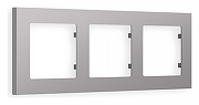 Рамка на 3 поста Ambrella Volt Techno AF220503 цвет Сталь