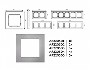 Рамка на 5 постов Ambrella Volt Techno AF220505 цвет Сталь-3