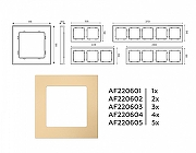 Рамка на 5 постов Ambrella Volt Techno AF220605 цвет Бежевый-3