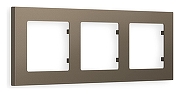 Рамка на 3 поста Ambrella Volt Techno AF220633 цвет бронза темная