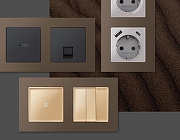 Рамка на 3 поста Ambrella Volt Techno AF220633 цвет бронза темная-1