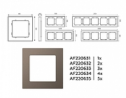 Рамка на 4 поста Ambrella Volt Techno AF220634 цвет Бронза-3