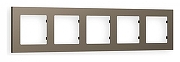 Рамка на 5 постов Ambrella Volt Techno AF220635 цвет Бронза