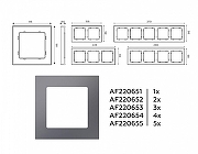 Рамка на 3 поста Ambrella Volt Techno AF220653 цвет Антрацит-3