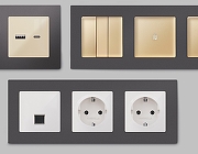 Рамка на 5 постов Ambrella Volt Techno AF220655 цвет антрацит-1