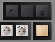 Рамка на 5 постов Ambrella Volt Techno AF220705 цвет Черный-2