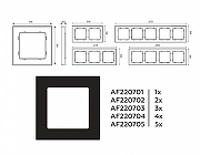 Рамка на 5 постов Ambrella Volt Techno AF220705 цвет Черный-3