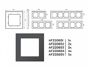 Рамка на 4 поста Ambrella Volt Techno AF220804 цвет Графит-3