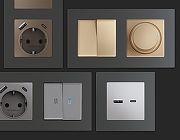 Рамка на 5 постов Ambrella Volt Techno AF220805 цвет графит мягкое касание-2