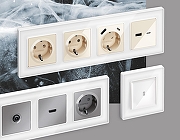 Рамка на 3 поста Ambrella Volt Arctic AF580103 цвет белый-2