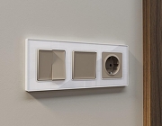 Рамка на 3 поста Ambrella Volt Arctic AF580103 цвет Белый-1