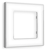 Рамка на 1 пост Ambrella Volt Arctic AF580131 цвет белый, серебро