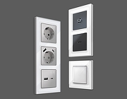 Рамка на 2 поста Ambrella Volt Arctic AF580132 цвет белый, серебро-1