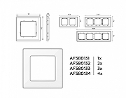 Рамка на 3 поста Ambrella Volt Arctic AF580133 цвет Белый, Серебро-3