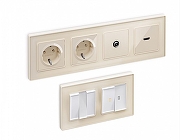 Рамка на 1 пост Ambrella Volt Arctic AF580301 цвет Бежевый-2