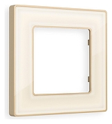 Рамка на 1 пост Ambrella Volt Arctic AF580341 цвет бежевый, шампань